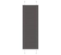 vidaXL Store plissé Noir 45x100 cm Largeur du Tissu 44,4 cm Polyester