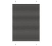 vidaXL Store plissé Noir 90x100 cm Largeur du Tissu 89,4 cm Polyester, Store plissé de fenêtre, Store accordéon, Store plissé de véranda