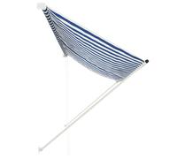 vidaXL Store rétractable 350 x 150 cm bleu et blanc