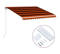 vidaXL Store rétractable automatique 400×300 cm Orange et brun