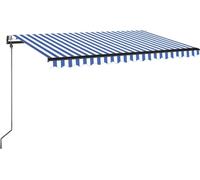 vidaXL Store rétractable automatique 400x350 cm bleu et blanc