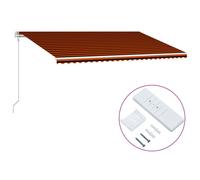 vidaXL Store rétractable automatique 600×300 cm Orange et brun