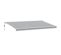 vidaXL Store rétractable automatique Anthracite et blanc 600x300 cm
