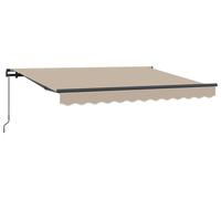 vidaXL Store rétractable beige 250 x 200 cm en tissu