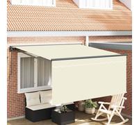 vidaXL Store rétractable Crème 300 x 250 cm Polyester et aluminium