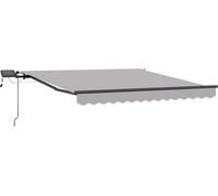 vidaXL, store rétractable gris clair, 300 x 250 cm, tissu et aluminium