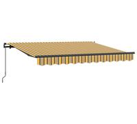 vidaXL Store rétractable jaune et gris 250 x 200 cm en tissu