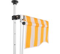 vidaXL Store rétractable manuel 150 cm Orange/Blanc rayé
