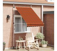vidaXL Auvent manuel rétractable 150 cm Orange et marron 145835