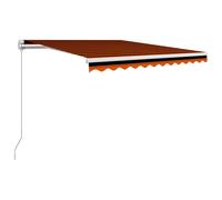vidaXL Store rétractable manuel 350 x 250 cm Orange et brun
