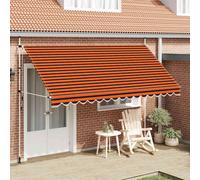 vidaXL Store rétractable manuel 400 cm orange et marron
