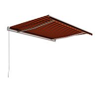 vidaXL Store rétractable manuel 400 x 300 cm Orange et brun