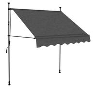 vidaXL Auvent manuel rétractable avec LED 100 cm Anthracite 145862