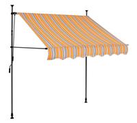 vidaXL Store rétractable manuel avec LED 150 cm jaune et bleu