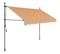 vidaXL Store rétractable manuel avec LED 250 cm jaune et bleu