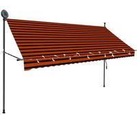 vidaXL Store rétractable manuel avec LED 300 cm orange brun