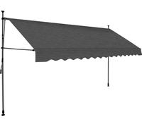 vidaXL Store rétractable manuel avec LED 350 cm Anthracite