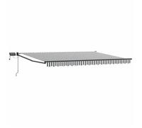 vidaXL Store à bras articulés manuel avec LED, anthracite et blanc, 5 x 3 m