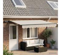 vidaXL Store à bras articulés manuel avec LED, gris clair et blanc