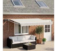 vidaXL Store banne manuel avec LED solaire 5 x 3 m