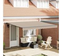 vidaXL Store coulissant 400×300 cm polyester et aluminium beige