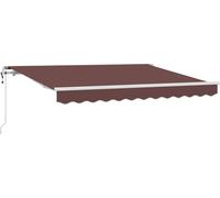 vidaXL Store rétractable Marron 350 x 200 cm Tissu