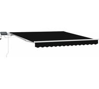 vidaXL Store rétractable noir 350 x 250 cm Tissu et acier