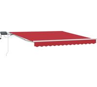 vidaXL Store rétractable rouge 350 x 250 cm Tissu et acier