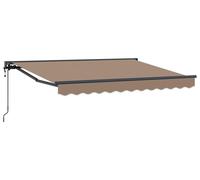 vidaXL Store rétractable taupe 5 x 3 m en polyester et aluminium