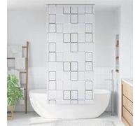 vidaXL Store Roulant de Douche 120x240 cm Carré Rideaux Douche Salle de Bain 142849 Blanc G