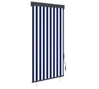 Vidaxl Store Roulant D'extã©Rieur 100x250 Cm Bleu Et Blanc