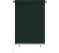 vidaXL Store roulant d'extérieur 100x140 cm Vert foncé PEHD G