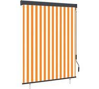 vidaXL Store roulant d'extérieur 140x250 cm Blanc et orange Blanc G