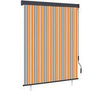 vidaXL Store roulant d'extérieur 140x250 cm Jaune et bleu Bleu G