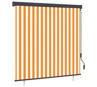 Vidaxl Store Roulant D'extérieur 160x250 Cm Blanc Et Orange Orange