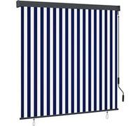 vidaXL Store roulant d'extérieur 160x250 cm Bleu et blanc G