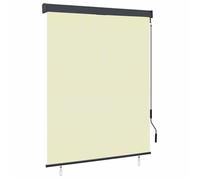 vidaXL Store roulant d'extérieur rétractable – Blocage des UV – 140 x 250 cm Crème