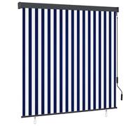 vidaXL Store roulant d'extérieur 160x250 cm Bleu et blanc