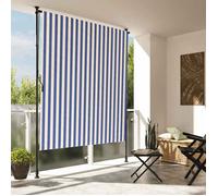 vidaXL Store roulant d'extérieur bleu et blanc 200x270 cm tissu acier 368767