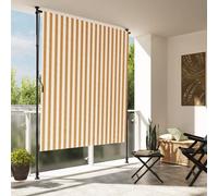 Vidaxl Store Roulant D'extérieur Orange Et Blanc 150x270cm Tissu Acier