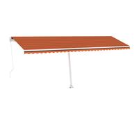 vidaXL Store sur pied Manuel rétractable 600x300 cm Orange Marron