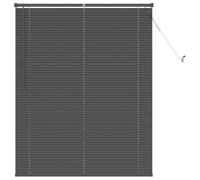 vidaXL Store Vénitien Gris Argenté 150 x 120 cm 25 mm PVC, Solution Moderne de Stores vénitiens, durables pour Bureau à Domicile, Filtration de lumière réglable, Protection de la Vie privée