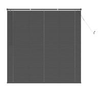 vidaXL Store Vénitien Gris Argenté 150 x 160 cm PVC, Solution Moderne de Stores vénitiens, durables pour Bureau à Domicile, Filtration de lumière réglable, Protection de la Vie privée