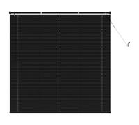 vidaXL Store Vénitien Noir 150 x 140 cm 25 mm PVC, Solution Moderne de Stores vénitiens, durables pour Bureau à Domicile, Filtration de lumière réglable, Protection de la Vie privée