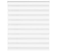 vidaXL Store zèbre Blanc 120x150 cm Largeur du Tissu 115,9cm Polyester, Store à Enrouleur zébré, Store zébré pour fenêtre, Store zébré pour vitre