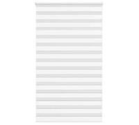 vidaXL Store zèbre blanc 120x200 cm largeur du tissu 120,9cm polyester, store à enrouleur zébré, store zébré pour fenêtre, 4014786