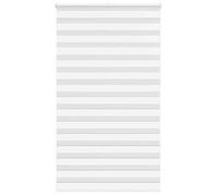 vidaXL Store zèbre blanc 125x230 cm largeur du tissu 120 9cm polyester store à enrouleur zébré store zébré pour fenêtre 4014812