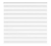 vidaXL Store zèbre blanc 155x100 cm largeur du tissu 150,9cm polyester, store à enrouleur zébré, store zébré pour fenêtre, 4014740