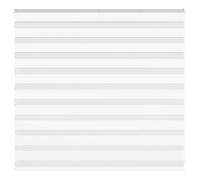 vidaXL Store zèbre blanc 160x100 cm largeur du tissu 155,9cm polyester, store à enrouleur zébré, store zébré pour fenêtre, 4014741