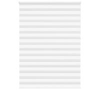 vidaXL Store zèbre Blanc 160x230 cm Largeur du Tissu 155,9cm Polyester, Store à Enrouleur zébré, Store zébré pour fenêtre, Store zébré pour vitre